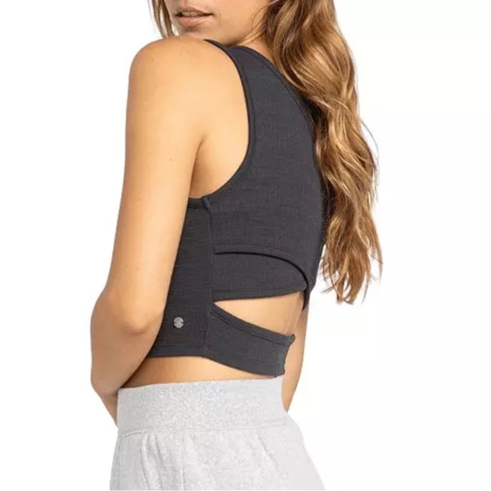 Black Cutout Tank Top